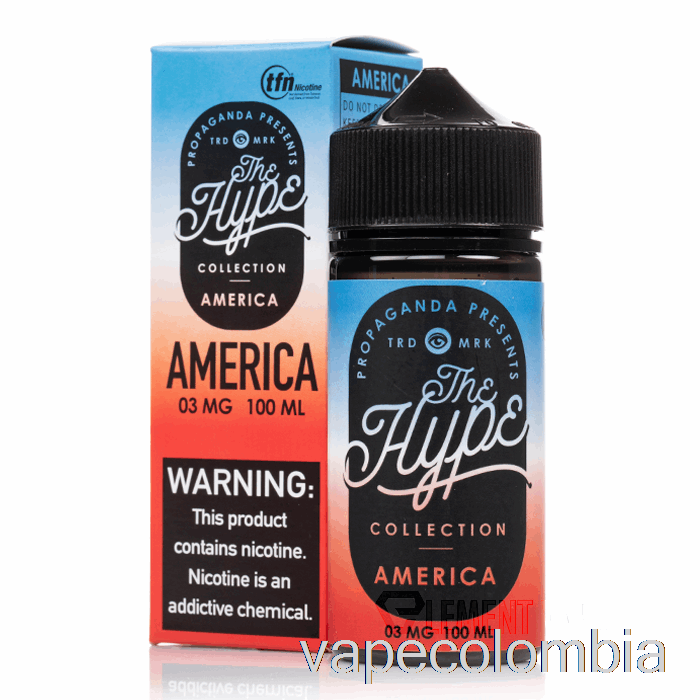 Vape Kit Completo Hype - America - E-líquidos De Propaganda - 100ml 6mg